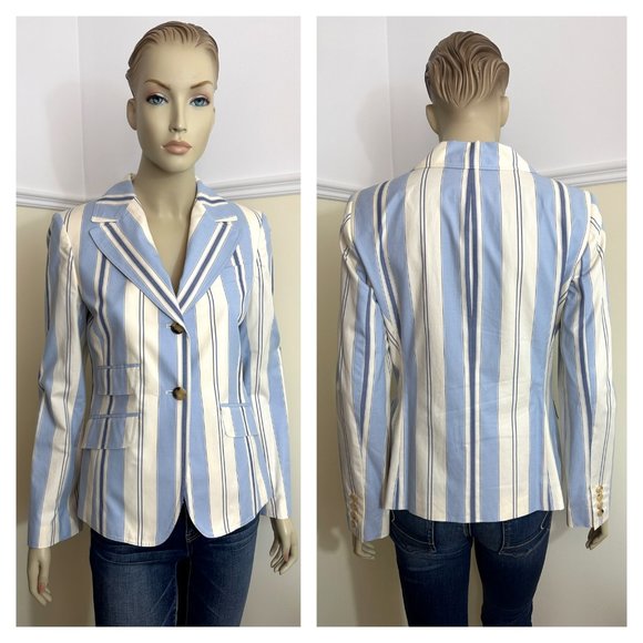 VINTAGE 90's ANNE KLEIN New York made Turkey Fitted 100% Cotton Jacket 4 - NWOT - Picture 12 of 12